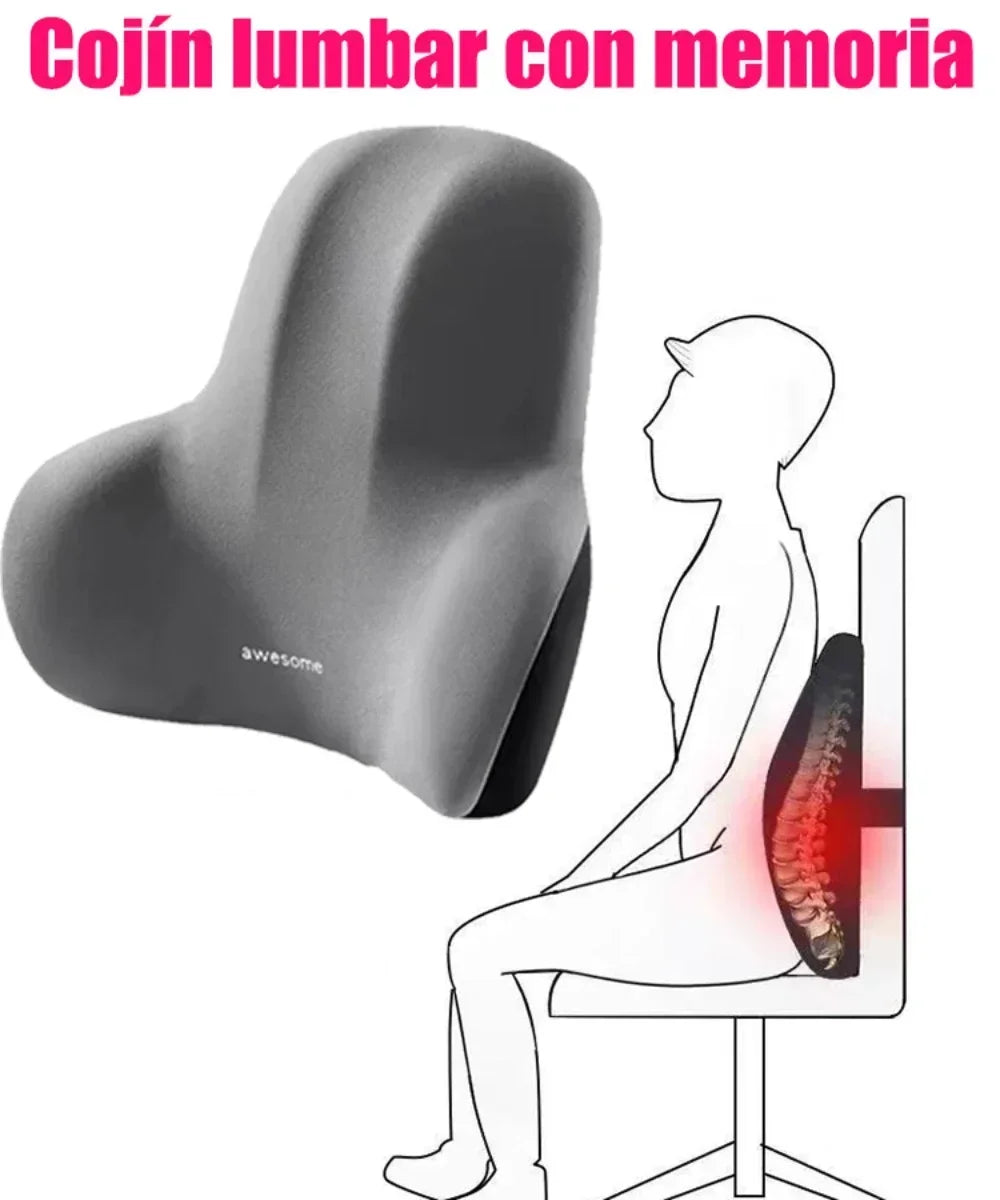 Coussin de dossier lombaire en mousse à mémoire de forme, pour chaises de jeu de bureau et Support de taille post-partum, oreiller multifonctionnel anti-douleur