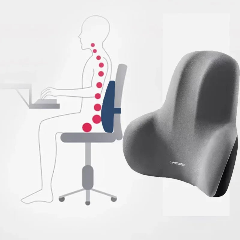 Coussin de dossier lombaire en mousse à mémoire de forme, pour chaises de jeu de bureau et Support de taille post-partum, oreiller multifonctionnel anti-douleur