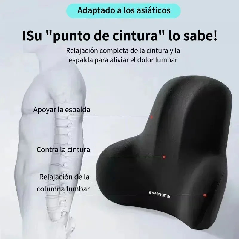 Coussin de dossier lombaire en mousse à mémoire de forme, pour chaises de jeu de bureau et Support de taille post-partum, oreiller multifonctionnel anti-douleur